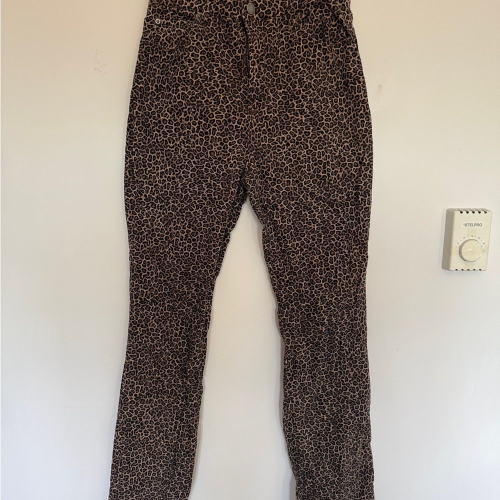 Tinseltown Leopard Print Pants - Brown and Black